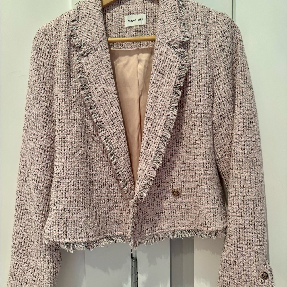 Sugarlips Women's Textured Cream Blazer